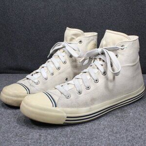 Pro-Keds White Beige Vintage High Top Sneakers, Men's Size 12 Womens 13.5